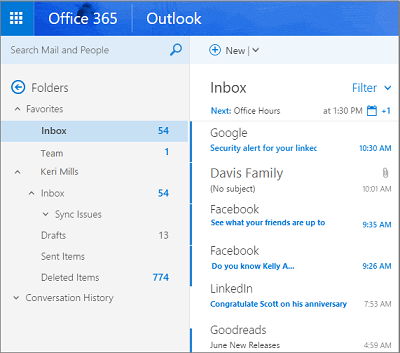 outlook 2016 for mac losing emails
